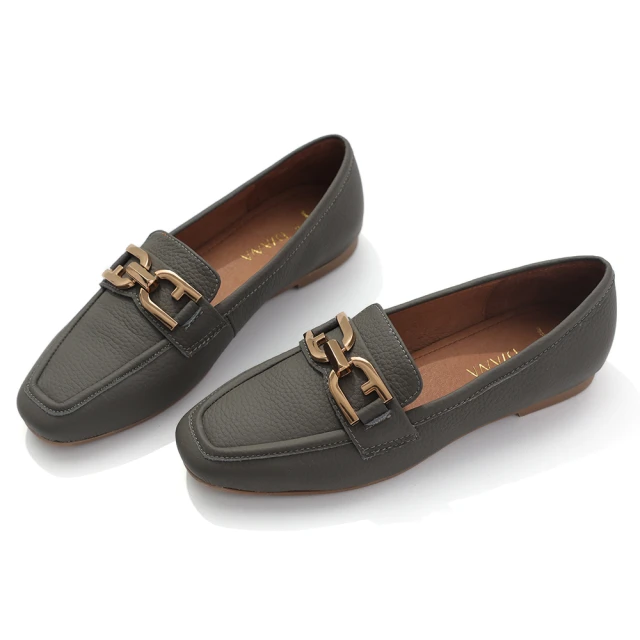 【DIANA】1.5 cm質感牛皮金屬G字母飾釦緞帶蝴蝶結低跟娃娃鞋(小黑糖) 歷史價格詳細信息