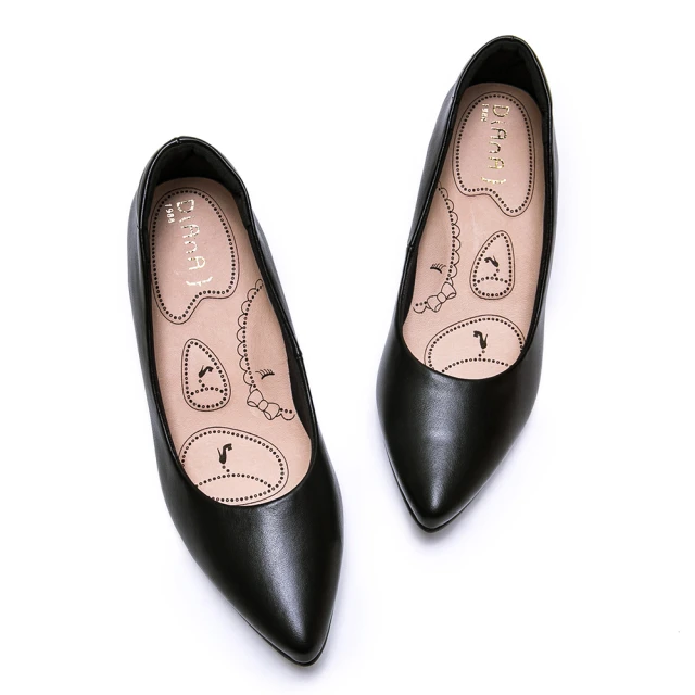 【DIANA】舒適防磨真皮素面尖頭楦細跟5公分制鞋-漫步雲端高枕無憂款(黑) 歷史價格詳細信息