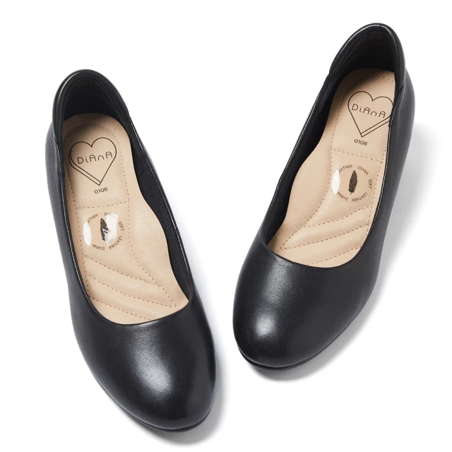 【DIANA】舒適防磨真皮素面尖頭楦細跟5公分制鞋-漫步雲端高枕無憂款(黑) 歷史價格詳細信息