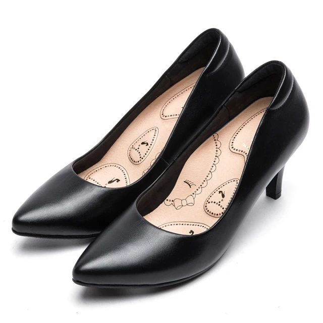 【DIANA】舒適防磨真皮素面尖頭楦細跟5公分制鞋-漫步雲端高枕無憂款(黑) 歷史價格詳細信息