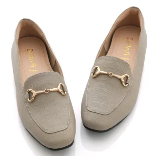 【DIANA】1.5 cm質感牛皮金屬G字母飾釦緞帶蝴蝶結低跟娃娃鞋(小黑糖) 歷史價格詳細信息