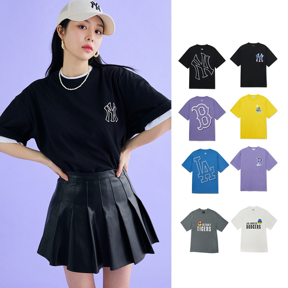 MLB 男女同款短袖Polo衫 Heart系列 紅襪/洋基隊 (3APQH0133-兩色任選)【官方旗艦店】 歷史價格詳細信息