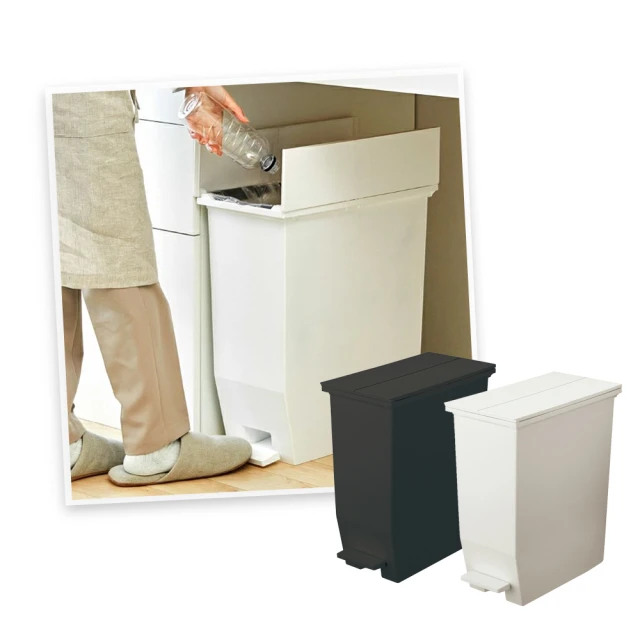 【日本RISU】SOLOW日本製腳踏式對開蓋分類垃圾桶-20L-2色可選 歷史價格詳細信息