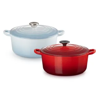 Le Creuset 琺瑯鑄鐵典藏圓鍋 24cm 4.2L 貝殼粉 法國製 歷史價格詳細信息