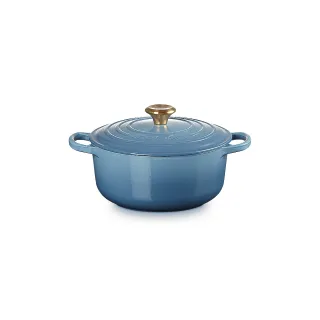 【Le Creuset】典藏琺瑯鑄鐵鍋圓鍋 22cm(綠光森林-鋼頭) 歷史價格詳細信息