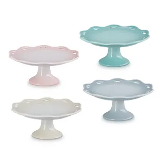 LE CREUSET-瓷器蕾絲花語系列蛋糕架17cm (蛋白霜/銀灰藍/悠然綠/貝殼粉) 歷史價格詳細信息