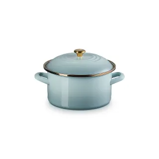 LE CREUSET-琺瑯便利湯鍋20cm (海洋之花-金頭-內鍋白) 歷史價格詳細信息