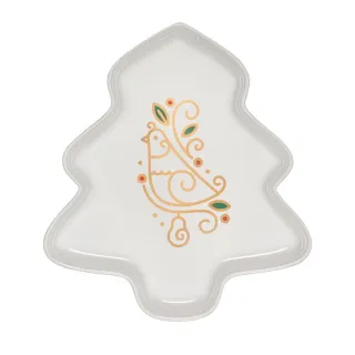 LE CREUSET-瓷器聖誕樹造型點心盤 19cm (貝殼粉) 歷史價格詳細信息