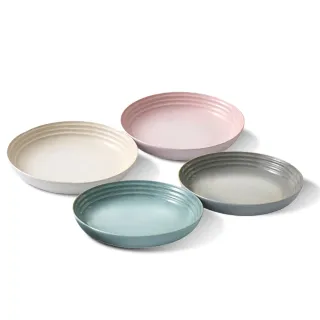 LE CREUSET-瓷器悠然恬靜系列沙拉盤組22cm-4入 (蛋白霜/貝殼粉/海洋之花/迷霧灰) 歷史價格詳細信息