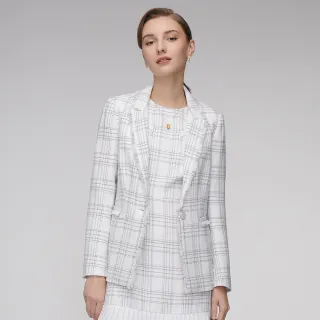 G2000時尚格紋修腰A字裙擺洋裝-黑白格 歷史價格詳細信息