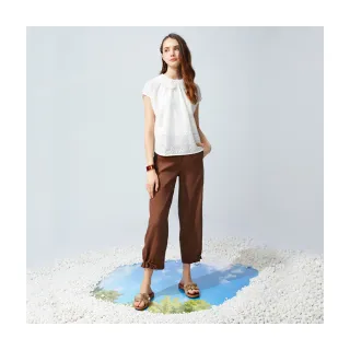 【Le Polka】純麻造型褲口燈籠長褲-女 歷史價格詳細信息