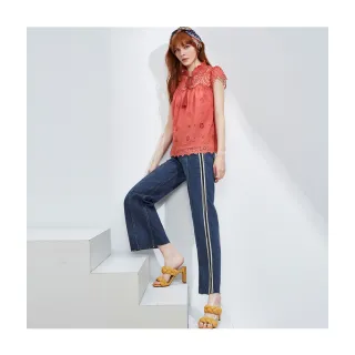 【Le Polka】腰彈性鬆緊合褶設計長寬褲-女 歷史價格詳細信息