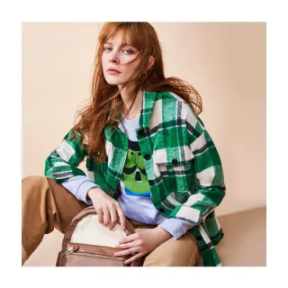 【Le Polka】綠林葉脈印花平口上衣-女 歷史價格詳細信息