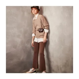 【Le Polka】針織彈力百褶直筒長寬褲-女 歷史價格詳細信息