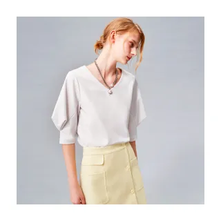 【Le Polka】立體織紋縮口短袖上衣-女 歷史價格詳細信息