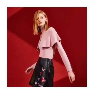 【Le Polka】荷葉式抓皺設計寬版洋裝-女 歷史價格詳細信息