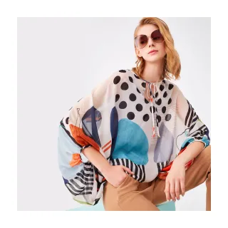 【Le Polka】普普風異材質拼接上衣-女 歷史價格詳細信息