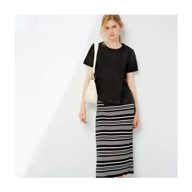 【Le Polka】黑白學院風針織上衣-女 歷史價格詳細信息