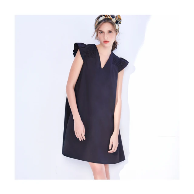 【Le Polka】抓褶設計襯衫式長洋裝-2色-女 歷史價格詳細信息