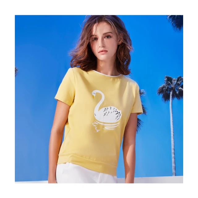 【Le Polka】合身LIVE I N HEAVEN印花T恤-女 歷史價格詳細信息