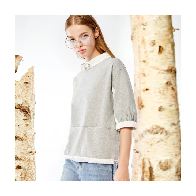 【Le Polka】剪接袖設計後拉鍊洋裝-女 歷史價格詳細信息