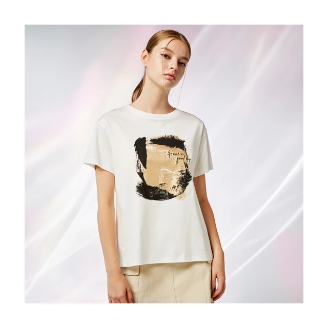 【Le Polka】印花基本合身短袖圓領Ｔ恤-女 歷史價格詳細信息