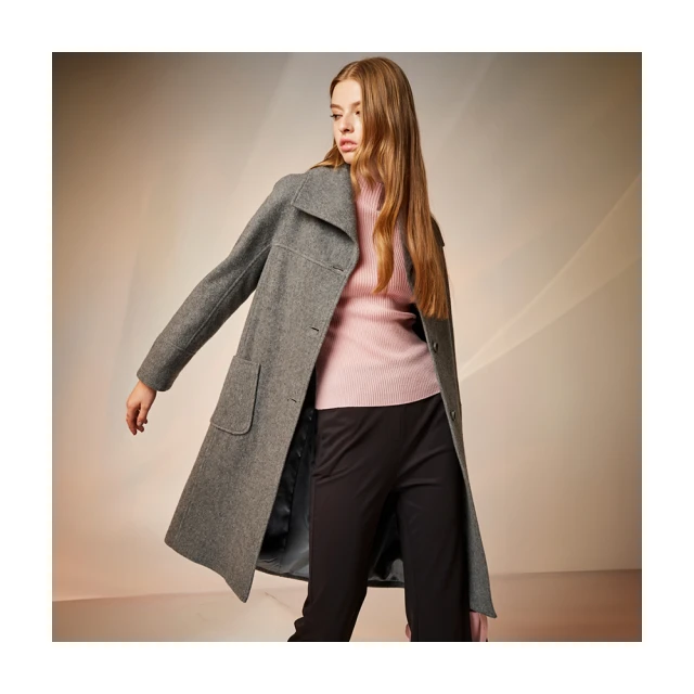 【Le Polka】羊毛高質感翻領拋袖外套-女 歷史價格詳細信息