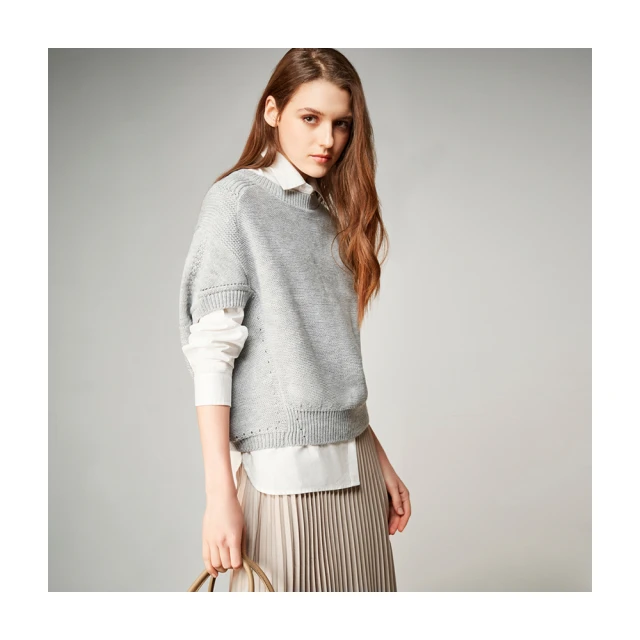 【Le Polka】圓領彩點印花雪紡傘襬上衣-女 歷史價格詳細信息