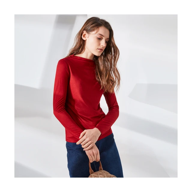 【Le Polka】酒瓶領抽褶網紗上衣-女 歷史價格詳細信息