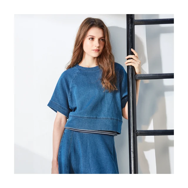 【Le Polka】短版不收邊棉質衛衣-女 歷史價格詳細信息