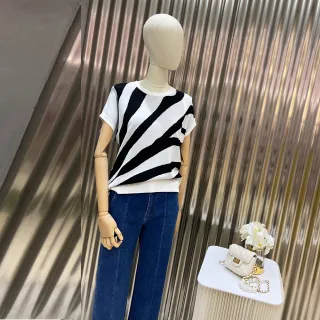 斑馬紋針織包女春夏2023新款大容量單肩包時尚韓風小眾手提腋下包-Misaki精品 歷史價格詳細信息