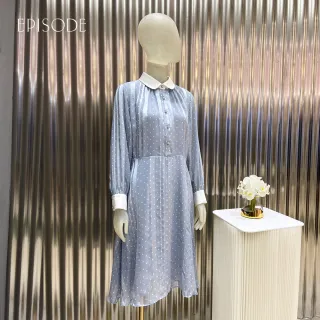 【EPISODE】高雅花卉印花V領綁帶拼接雪紡長洋裝133Z76 歷史價格詳細信息