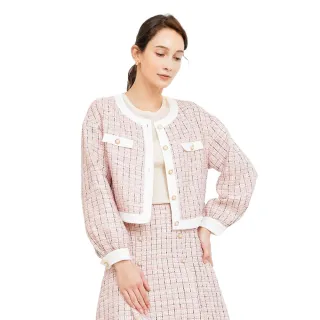 【JESSICA】氣質甜美蕾絲小香風紐扣短版外套232201 歷史價格詳細信息
