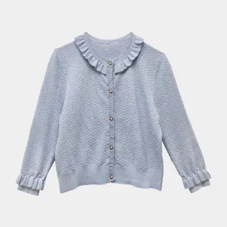 甜美氣質木耳邊V領針織開衫2023春季新款純色百搭單排扣毛織外搭 歷史價格詳細信息