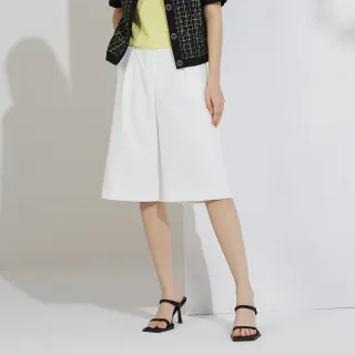 【JESSICA】時尚百搭顯瘦折邊五分寬褲224322（黑） 歷史價格詳細信息