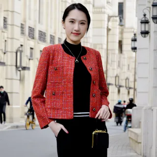 【Jessica Red】氣質優雅百搭撞色格紋針織開衫823141 歷史價格詳細信息