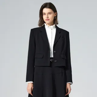 【Jessica Red】簡約百搭翻領口袋羊毛短外套824Z0Q（棕） 歷史價格詳細信息