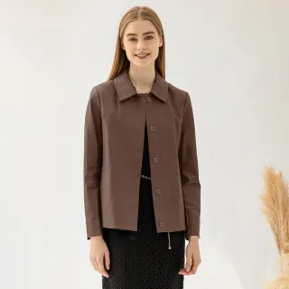 【EPISODE】百搭帥氣幹練雙排扣長馬甲背心123291（灰褐） 歷史價格詳細信息