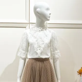 【JESSICA】氣質甜美蕾絲小香風紐扣短版外套232201 歷史價格詳細信息