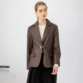 【EPISODE】百搭帥氣幹練雙排扣長馬甲背心123291（灰褐） 歷史價格詳細信息