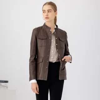 【EPISODE】百搭帥氣幹練雙排扣長馬甲背心123291（灰褐） 歷史價格詳細信息