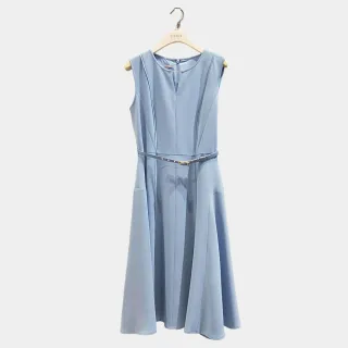 【JESSICA】高雅氣質收腰顯瘦圓領無袖洋裝224372（黑） 歷史價格詳細信息