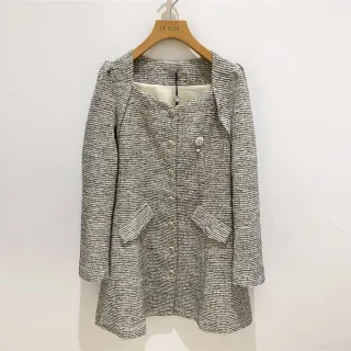 【JESSICA】復古千鳥格紋短袖圓領洋裝232373 歷史價格詳細信息