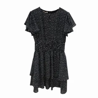 【JESSICA】甜美氣質收腰拼接烏干紗長袖洋裝225Z71（米色） 歷史價格詳細信息