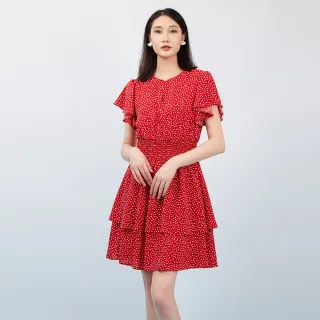 【JESSICA】甜美氣質收腰拼接烏干紗長袖洋裝225Z71（米色） 歷史價格詳細信息