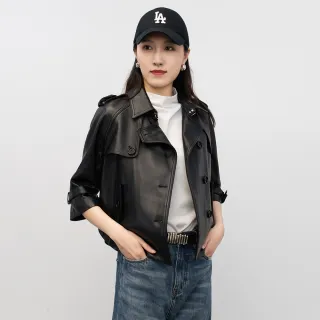 【JESSICA】帥氣黑白千鳥格紋雙排扣拼接外套 歷史價格詳細信息