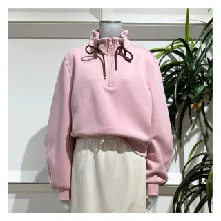 【Jessica Red】休閒百搭拉鏈抽繩套頭棉T R35601（黑） 歷史價格詳細信息