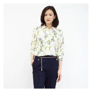 【EPISODE】浪漫飄逸波點雪紡白色小翻領七分袖襯衫122332 歷史價格詳細信息