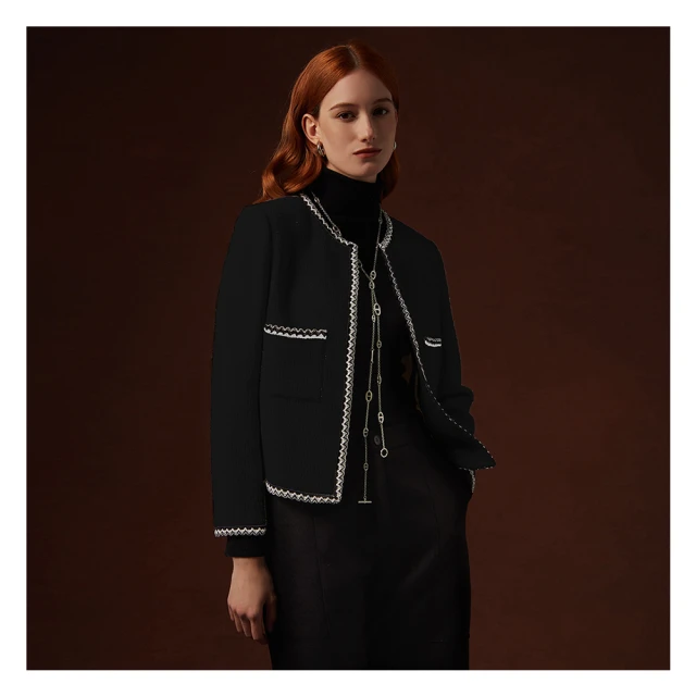 小香風黑色羊羔毛絨外套女春秋冬季高級設計感小眾炸街毛茸茸上衣 歷史價格詳細信息