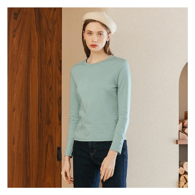 【JESSICA】簡約百搭圓領棉質長袖T恤J30532（薄荷綠） 價格比較,價格查詢,歷史價格詳細信息